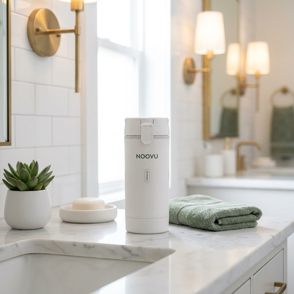 NOOVU Reise-Dispenser im Badezimmer